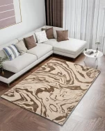 Aura Carpet | Marble Print Light Beige - Image 8