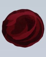 Shaped Carpet | Dark Wine Round Carpet - Image 4