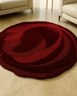 Shaped Carpet | Dark Wine Round Carpet