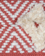 Candy Red tufted cotton cushion covers | Set of 5 - Image 4