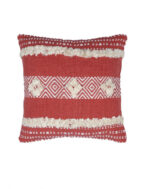 Candy Red tufted cotton cushion covers | Set of 5 - Image 7