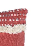 Candy Red tufted cotton cushion covers | Set of 5 - Image 8